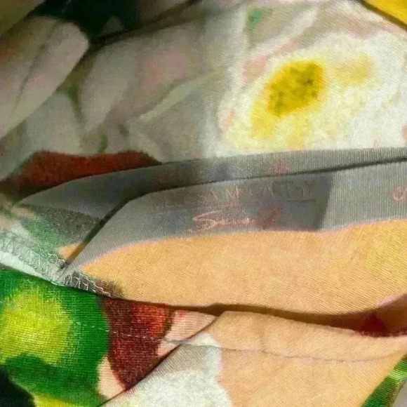 Melissa McCarthy Seven7 Summer Watercolor Floral Zip Long Sleeves Size Small - Picture 5 of 6